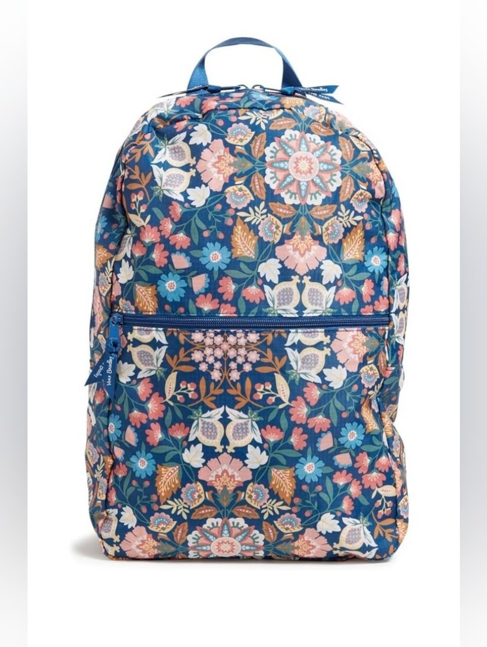 Vera Bradley Ripstop Packable Blue Floral Backpack